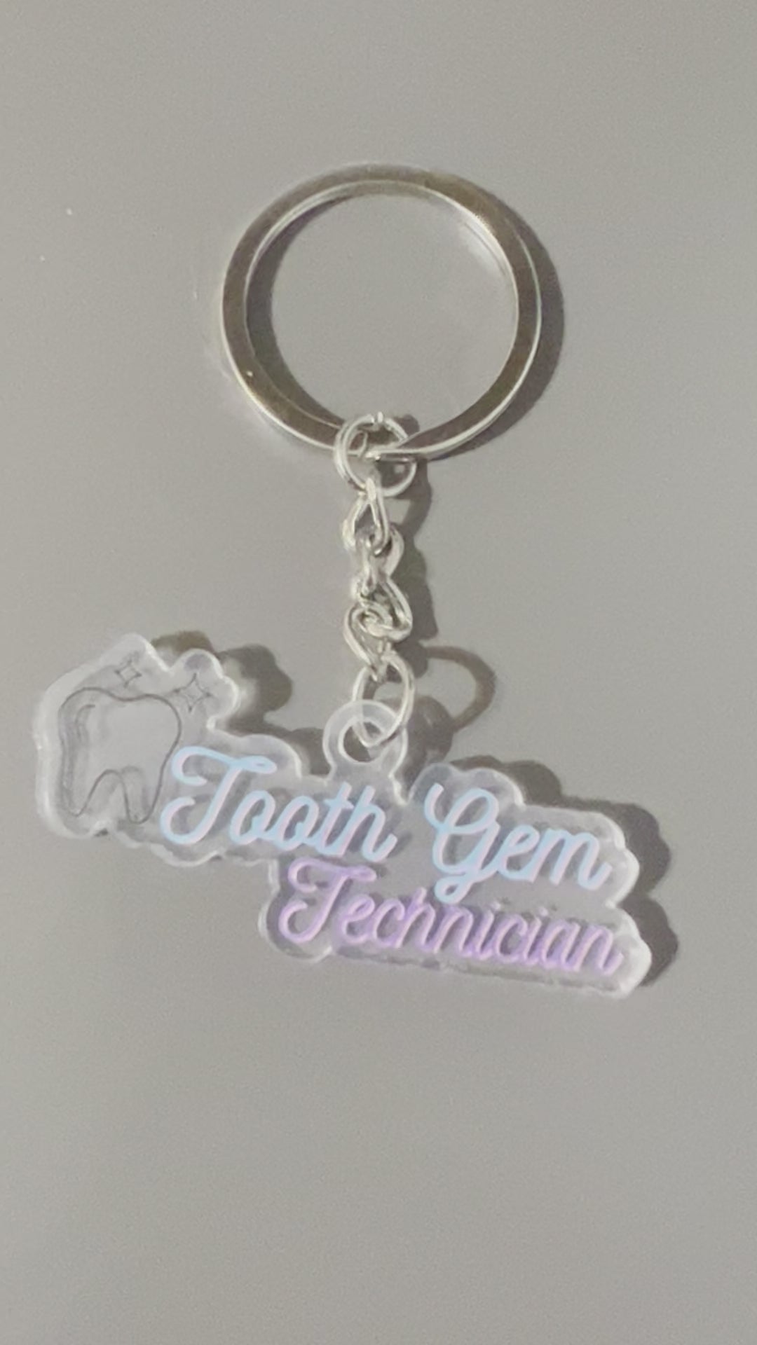 Tooth Gem Tech Keychain
